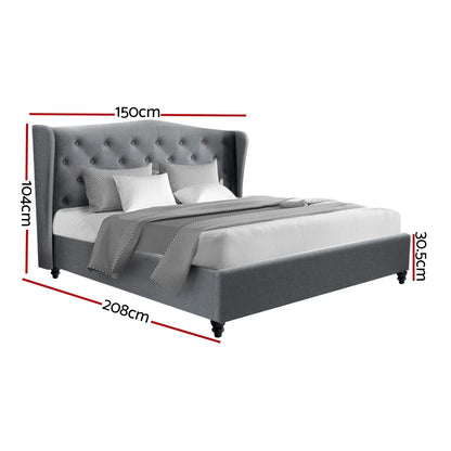 Artiss Bed Frame Double Size Grey PIER - Mekamart Australia