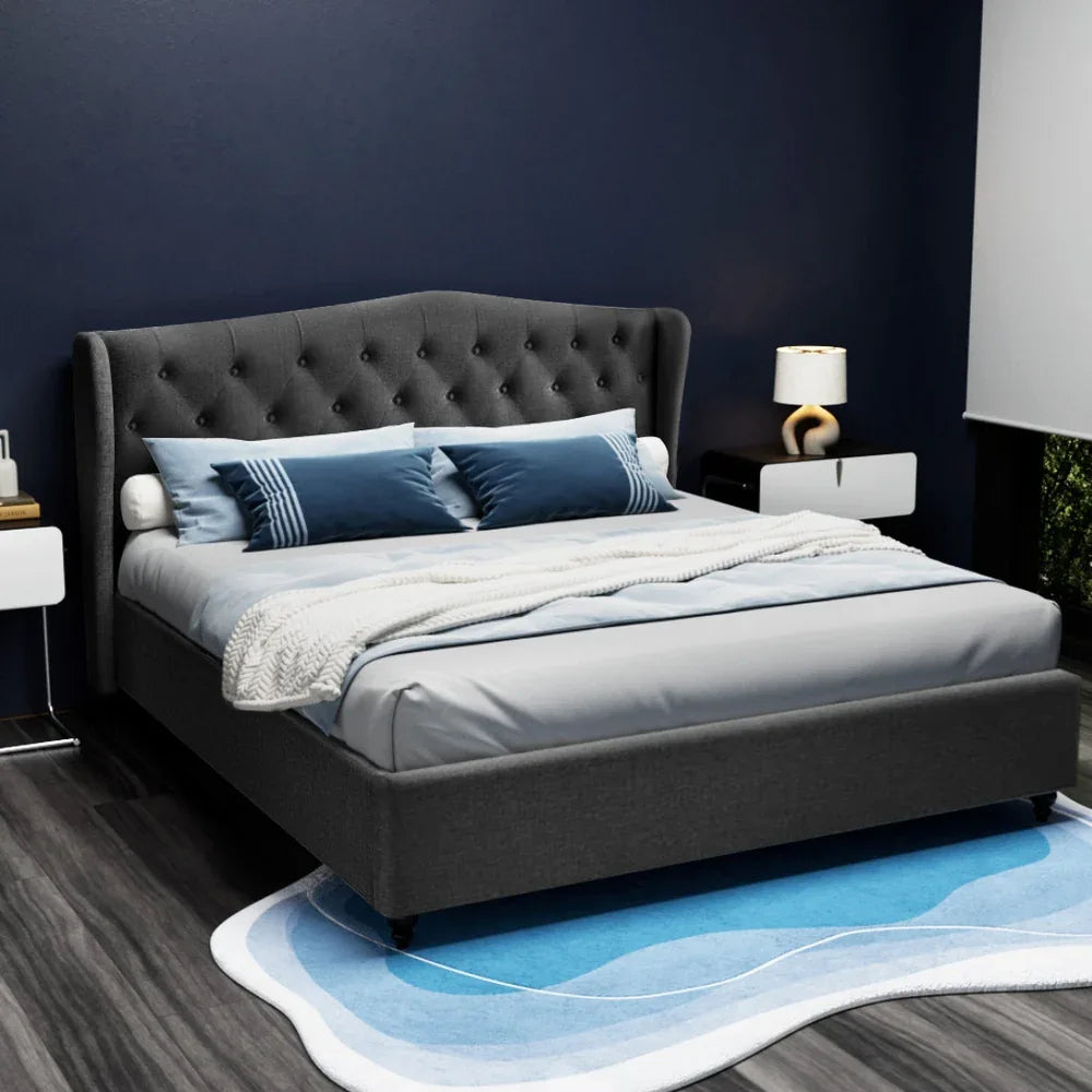 Artiss Bed Frame King Size Charcoal PIER - Mekamart Australia