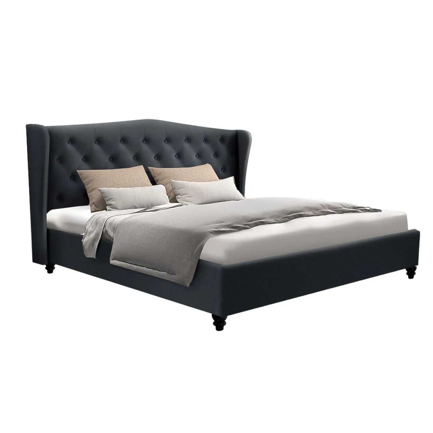 Artiss Bed Frame Queen Size Charcoal PIER - Mekamart Australia