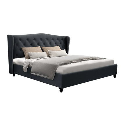Artiss Bed Frame Queen Size Charcoal PIER - Mekamart Australia