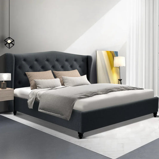 Artiss Bed Frame Queen Size Charcoal PIER - Mekamart Australia