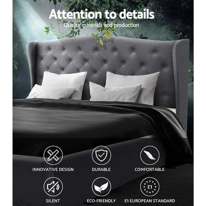 Artiss Bed Frame Queen Size Grey PIER - Mekamart Australia