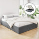 Artiss Bed Frame Double Size Gas Lift Base Grey TOKI - Mekamart Australia