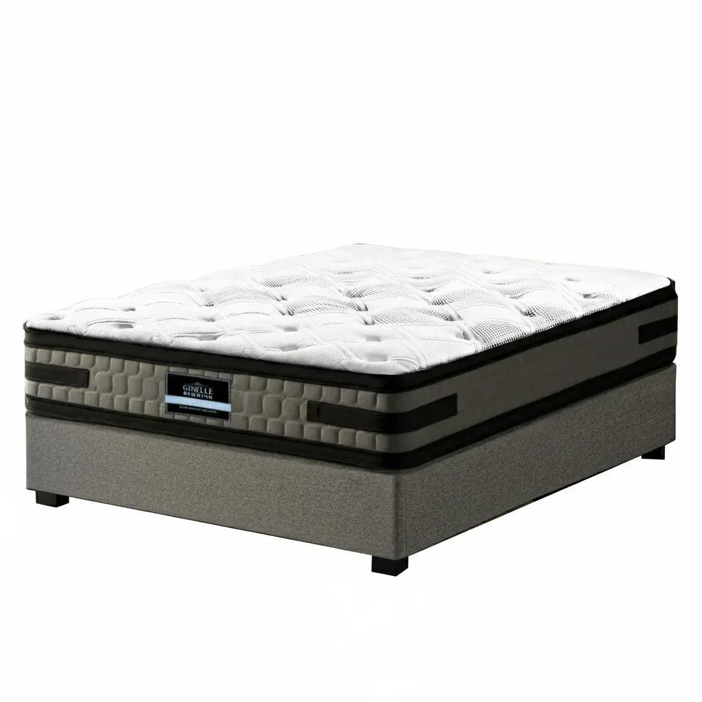Artiss Bed Frame with 36cm Giselle Mattress Set King Single Gas Lift Base Grey - Mekamart Australia