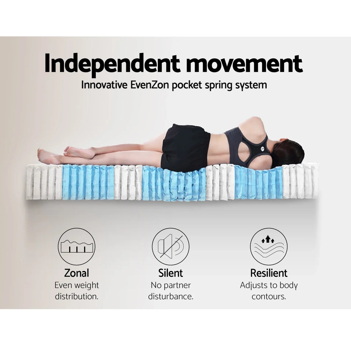 Artiss Bed Frame with 36cm Giselle Mattress Set King Single Gas Lift Base Grey - Mekamart Australia