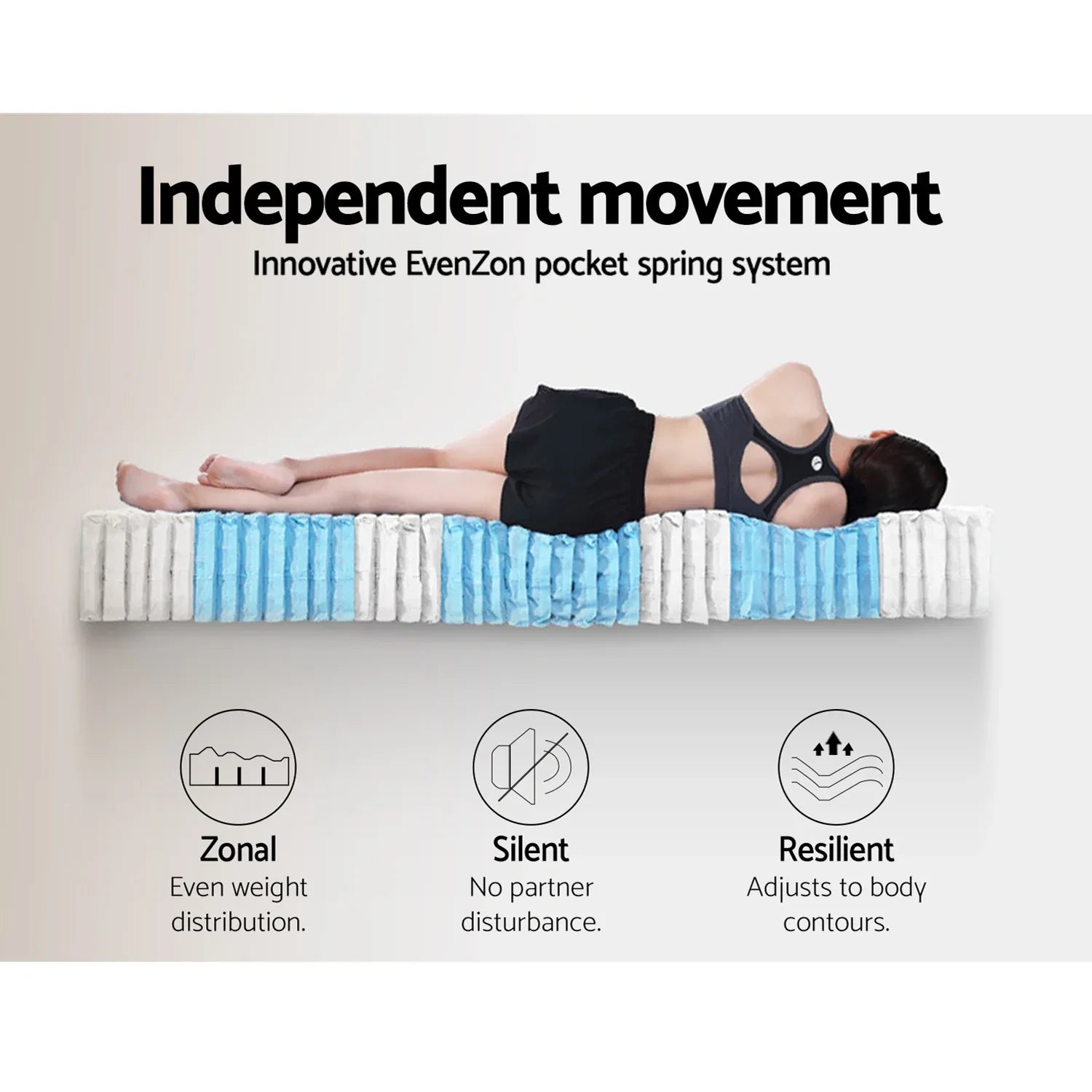 Artiss Bed Frame with 36cm Giselle Mattress Set King Single Gas Lift Base Grey - Mekamart Australia