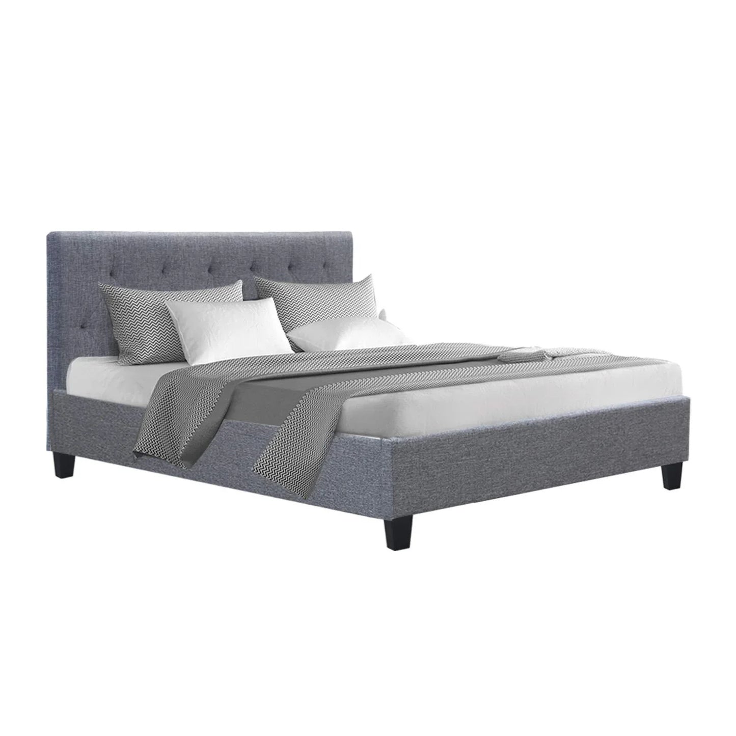 Artiss Bed Frame Double Size Grey VANKE - Mekamart Australia