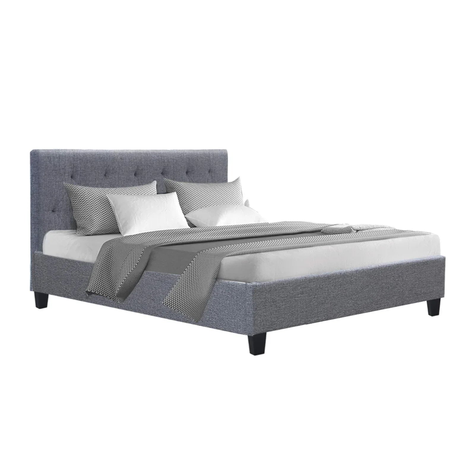 Artiss Bed Frame Double Size Grey VANKE - Mekamart Australia