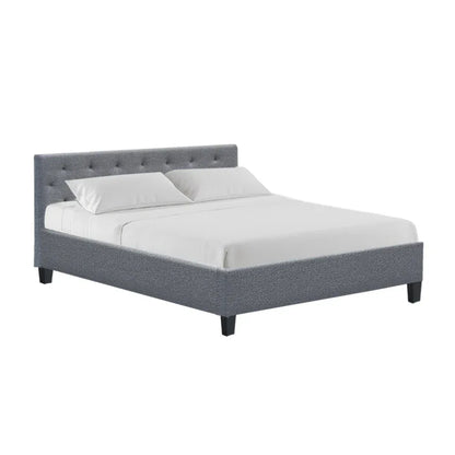 Artiss Bed Frame Queen Size Grey VANKE - Mekamart Australia