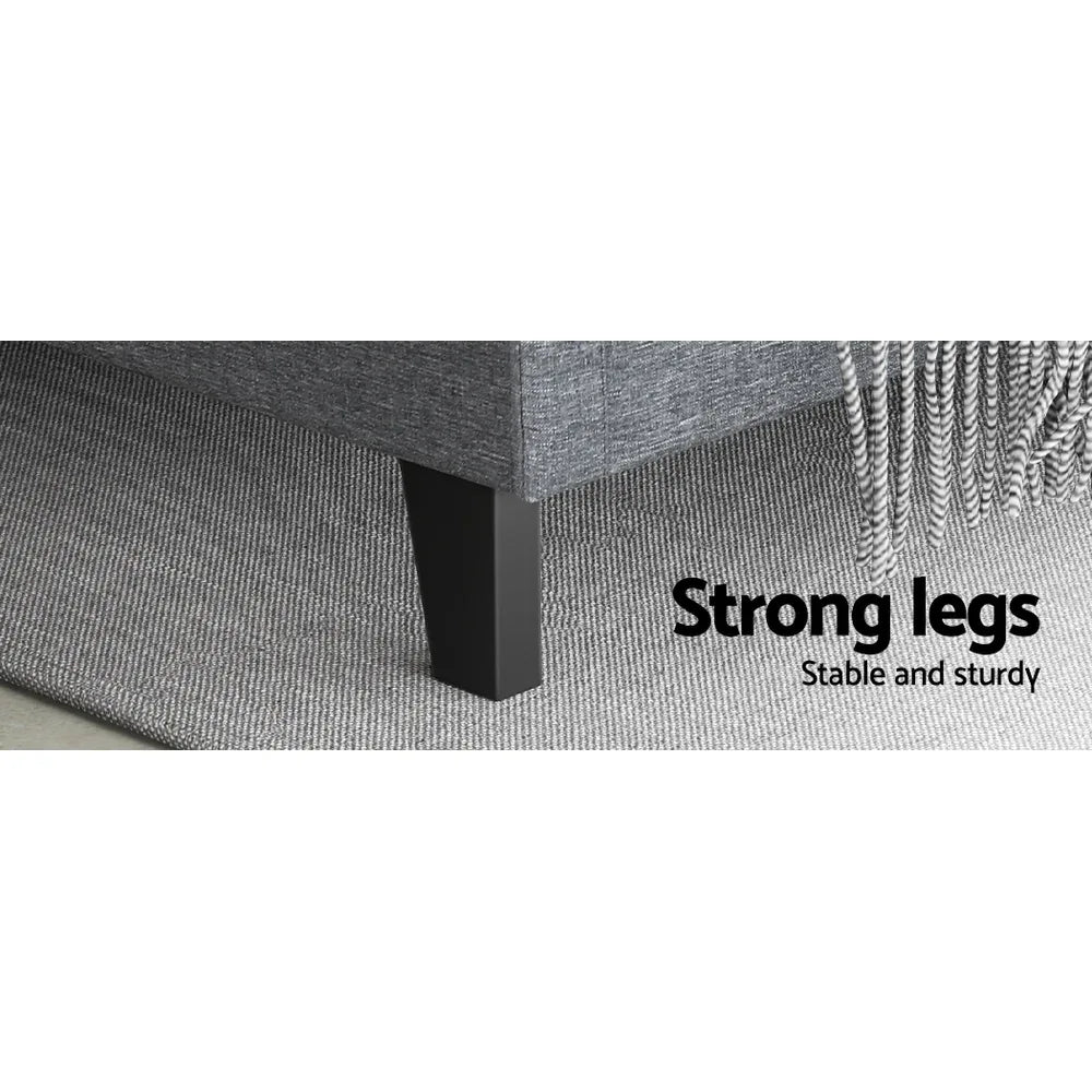 Artiss Bed Frame Queen Size Grey VANKE - Mekamart Australia