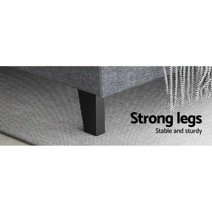 Artiss Bed Frame Queen Size Grey VANKE - Mekamart Australia