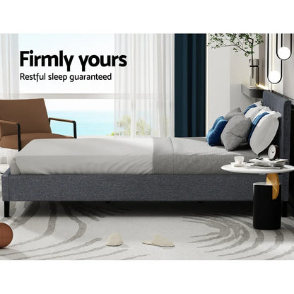 Artiss Bed Frame Queen Size Grey VANKE - Mekamart Australia