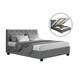 Artiss Bed Frame Double Size Gas Lift Grey VILA - Mekamart Australia