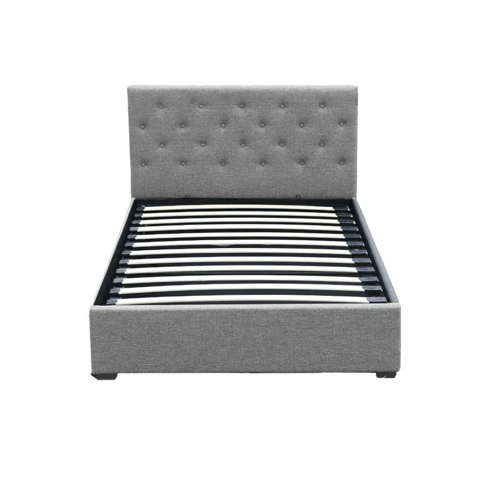 Artiss Bed Frame King Single Size Gas Lift Grey VILA - Mekamart Australia