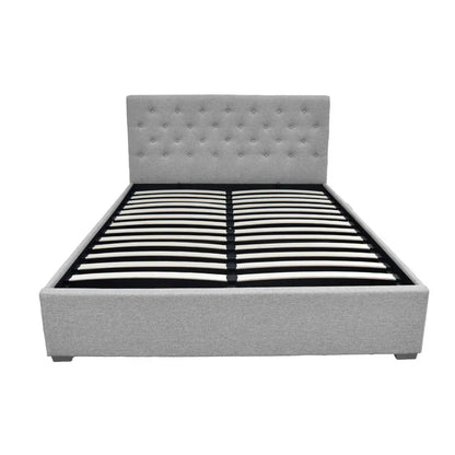 Artiss Bed Frame Queen Size Gas Lift Grey VILA - Mekamart Australia