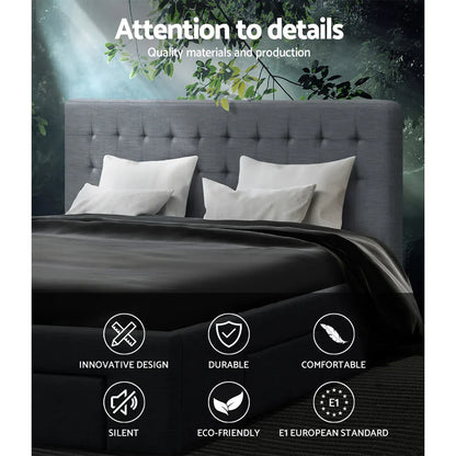 Artiss Bed Frame Queen Size with 4 Drawers Grey AVIO - Mekamart Australia