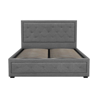 Artiss Bed Frame Double Size Gas Lift Grey TIYO - Mekamart Australia