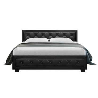 Artiss Bed Frame Queen Size Gas Lift Black TIYO - Mekamart Australia