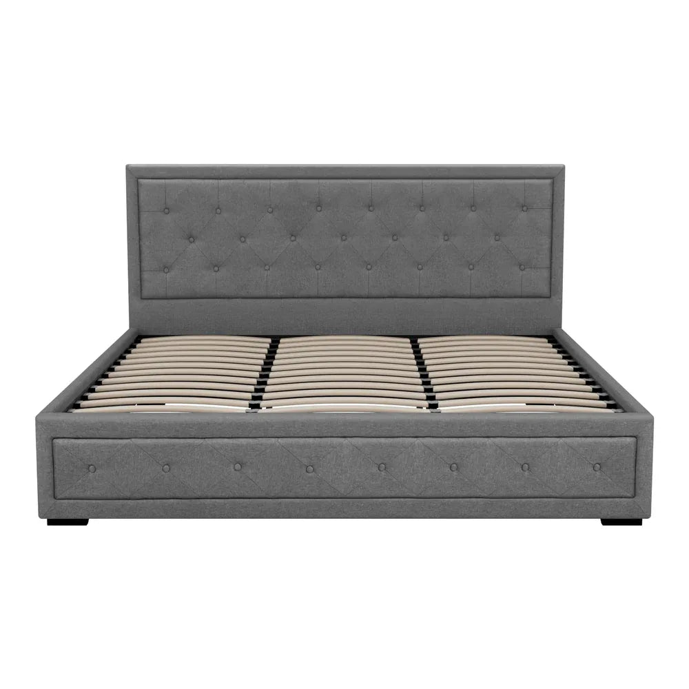 Artiss Bed Frame King Size Gas Lift Grey TIYO - Mekamart Australia