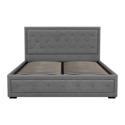 Artiss Bed Frame Queen Size Gas Lift Grey TIYO - Mekamart Australia