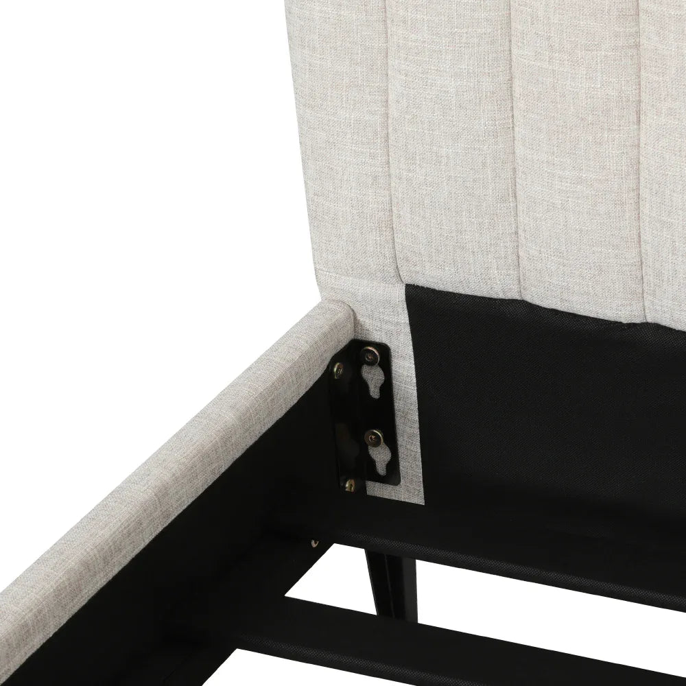 Artiss Bed Frame Queen Size Beige AMMY - Mekamart Australia