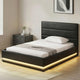 Artiss Bed Frame King Single Size LED Gas Lift Black LUMI - Mekamart Australia