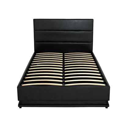 Artiss Bed Frame King Single Size LED Gas Lift Black LUMI - Mekamart Australia