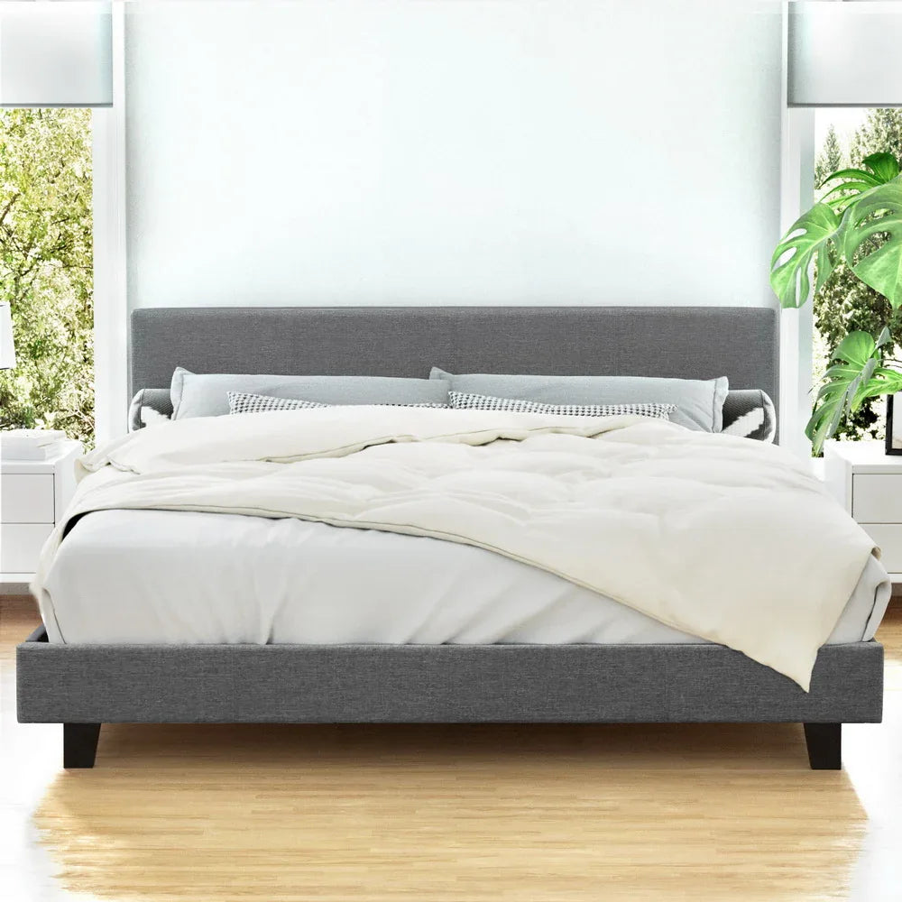Artiss Bed Frame King Size Grey NEO - Mekamart Australia