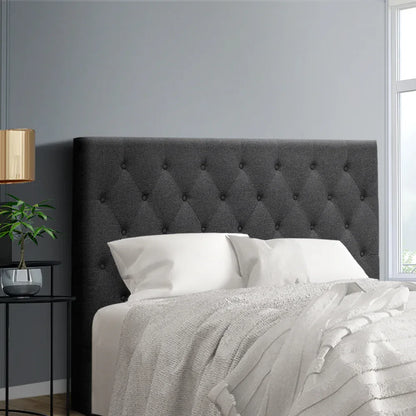 Artiss Bed Head Headboard Double Size Fabric - CAPPI Charcoal - Mekamart Australia