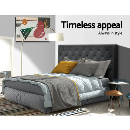 Artiss Bed Head Headboard Double Size Fabric - CAPPI Charcoal - Mekamart Australia