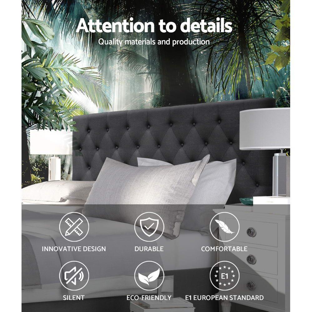 Artiss Bed Head Headboard King Size Fabric - CAPPI Charcoal - Mekamart Australia