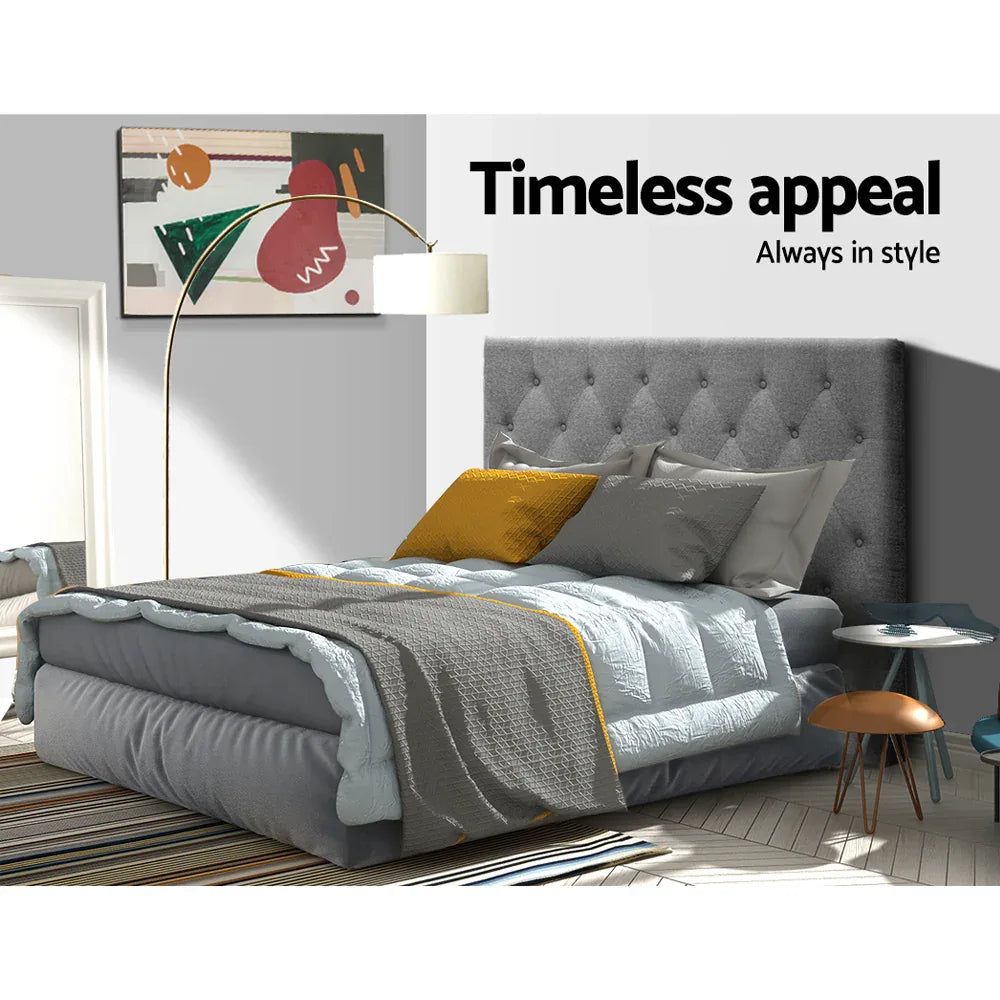 Artiss Bed Head Headboard King Single Size Fabric - CAPPI Grey - Mekamart Australia
