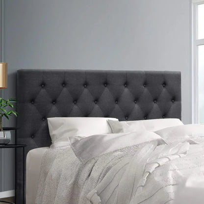 Artiss Bed Head Headboard Queen Size Fabric - CAPPI Charcoal - Mekamart Australia