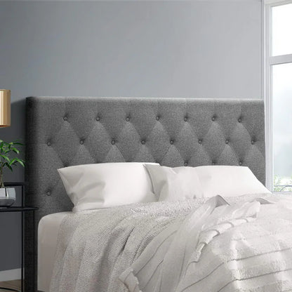 Artiss Bed Head Headboard Queen Size Fabric - CAPPI Grey - Mekamart Australia