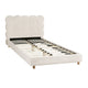 Artiss King Single Bed Frame Cloud Headboard Boucle Fabric Mattress Platform Base White - Mekamart Australia