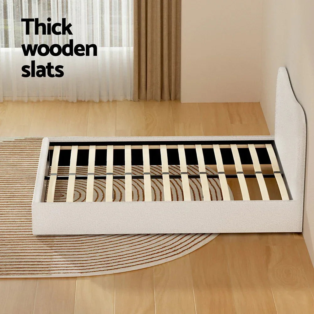 Artiss Bed Frame Double Size Boucle DARA - Mekamart Australia
