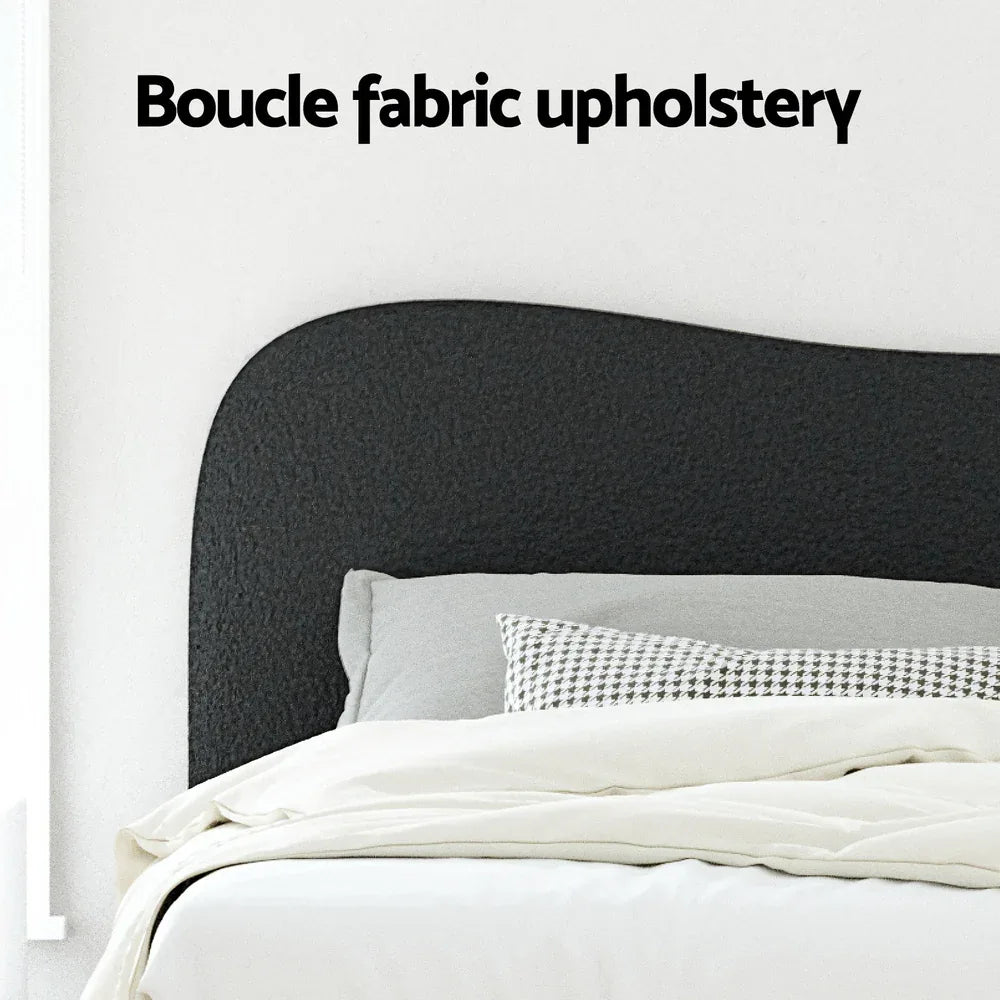 Artiss Bed Frame King Size Boucle DARA - Mekamart Australia
