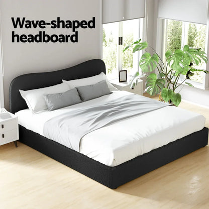 Artiss Bed Frame King Size Boucle DARA - Mekamart Australia