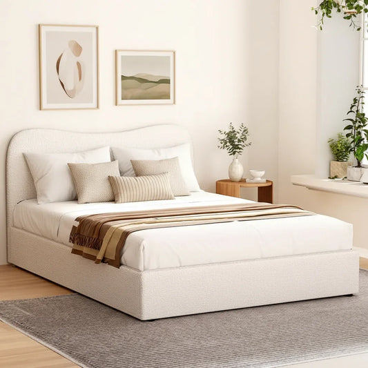 Artiss Bed Frame King Size Boucle DARA - Mekamart Australia