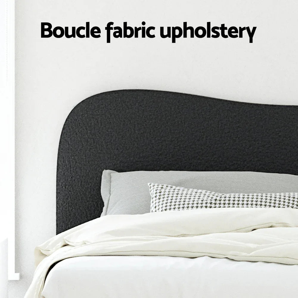 Artiss Bed Frame Queen Size Boucle DARA - Mekamart Australia