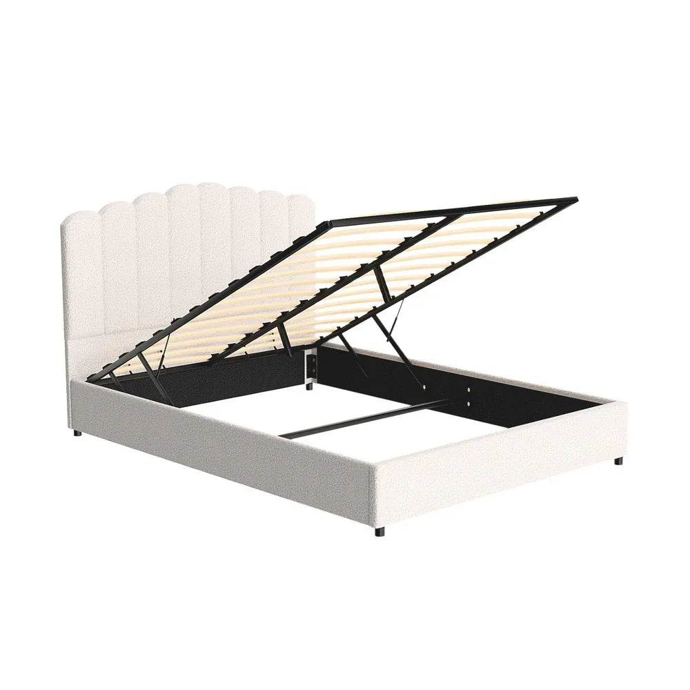 Artiss Bed Frame Queen Size Boucle FION - Mekamart Australia