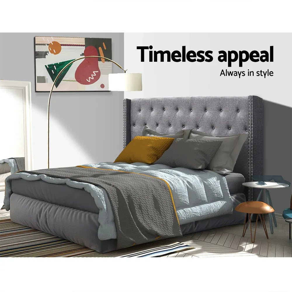 Artiss Bed Head Headboard King Size Fabric - LUCA Grey - Mekamart Australia