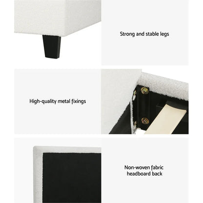 Artiss Bed Frame Double Size Boucle NEO - Mekamart Australia