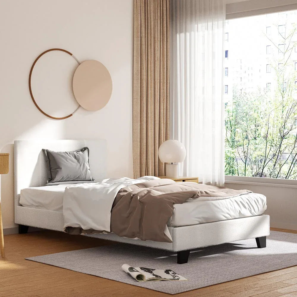Artiss Bed Frame King Single Size Boucle NEO - Mekamart Australia