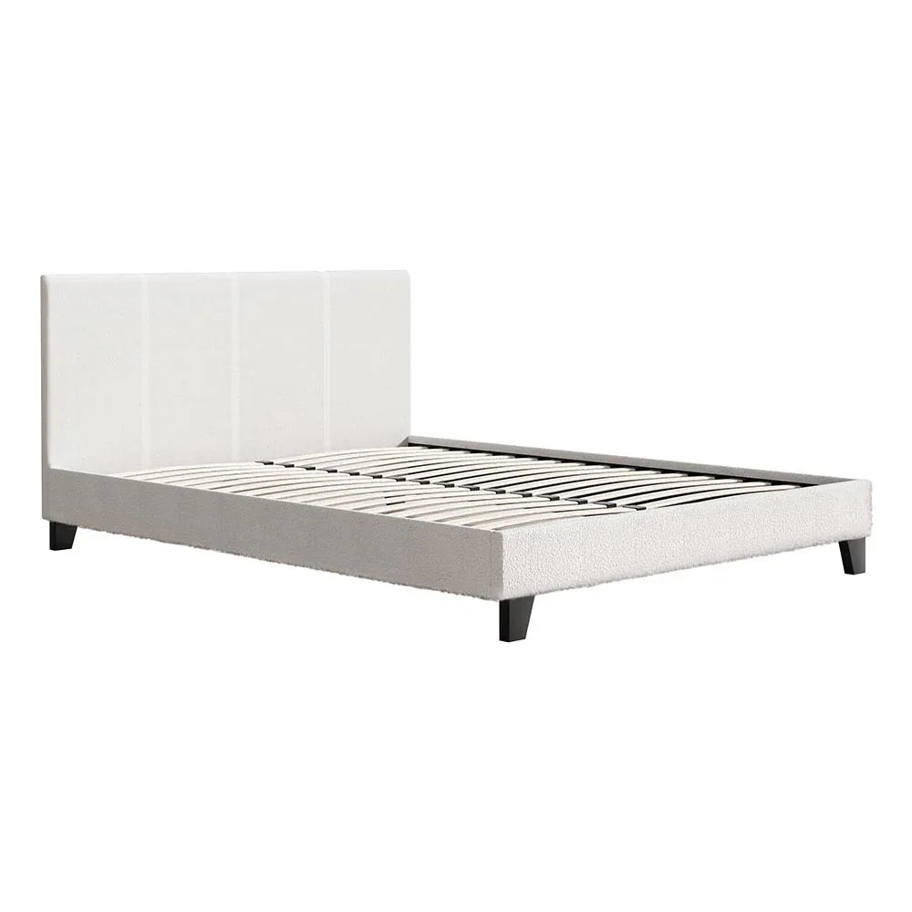 Artiss Bed Frame Queen Size Boucle NEO - Mekamart Australia