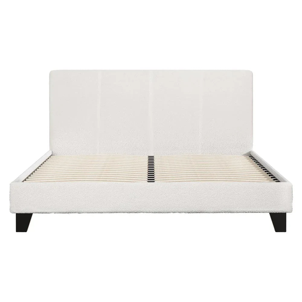 Artiss Bed Frame Queen Size Boucle NEO - Mekamart Australia