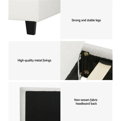 Artiss Bed Frame Queen Size Boucle NEO - Mekamart Australia