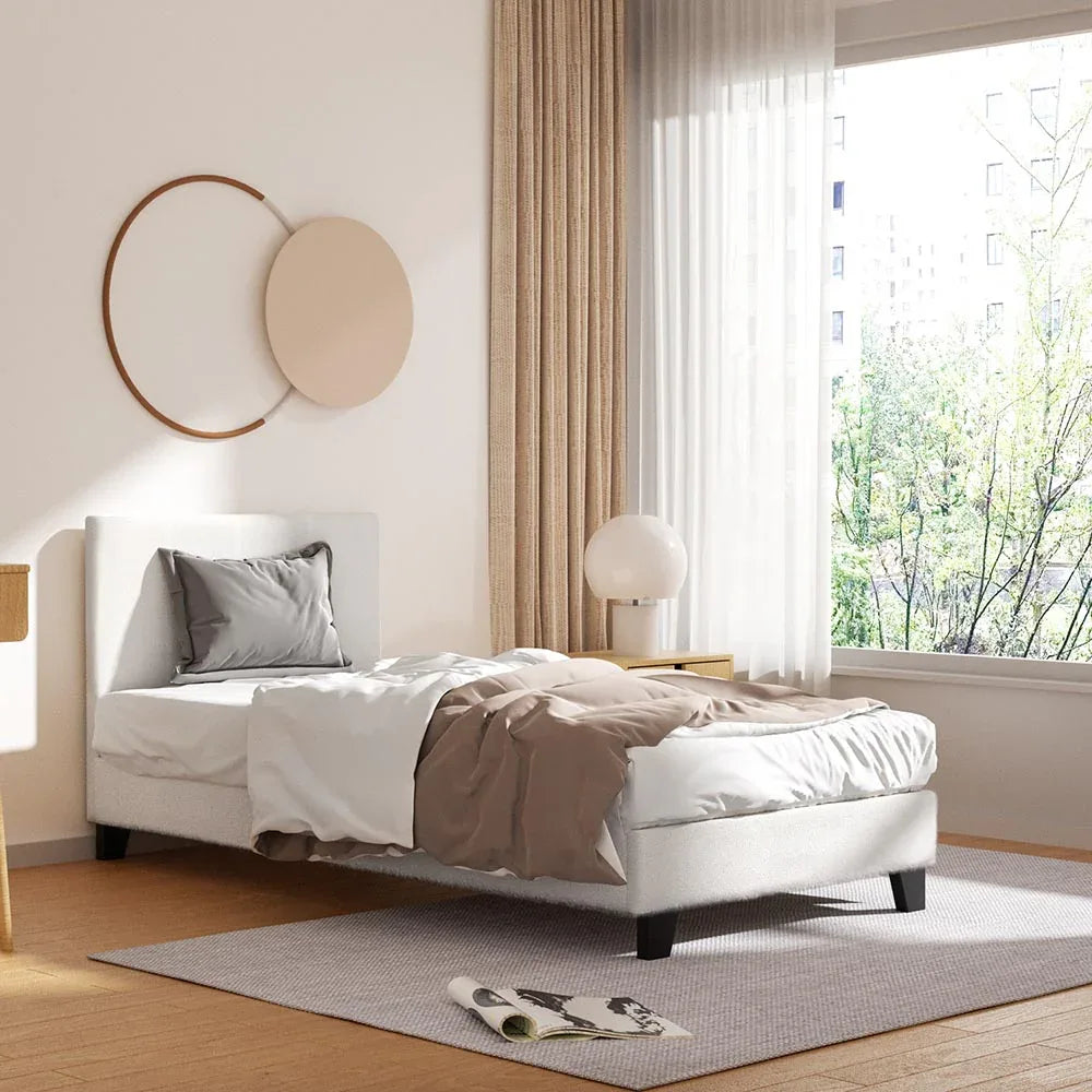 Artiss Bed Frame Single Size Boucle NEO - Mekamart Australia