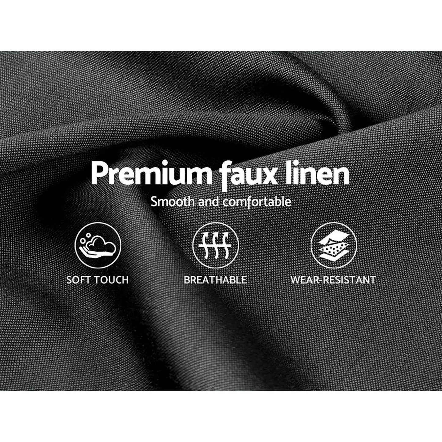 Artiss Bed Frame Double Size Charcoal TINO - Mekamart Australia