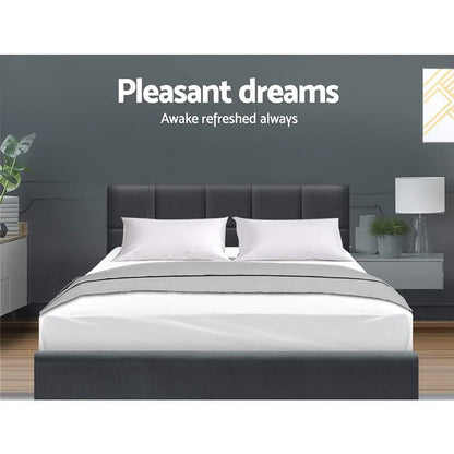Artiss Bed Frame Double Size Charcoal TINO - Mekamart Australia